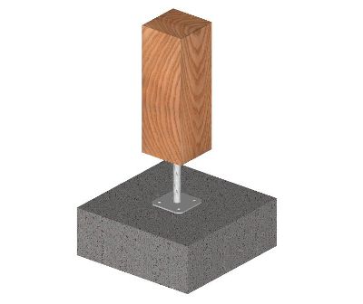 Pätka dreveného piliera BV / P